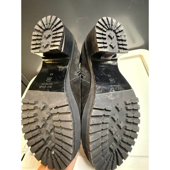 BY FAR Cobain 60mm platform boots black suede boots size w40 - Picture 7 of 8